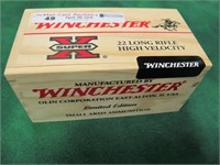 WINCHESTER 22 LONG 500 ROUNDS UNOPENED WOOD BOX