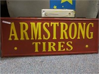 ARMSTRONG TIRES METAL SIGN NEW STOCK 48"X18"