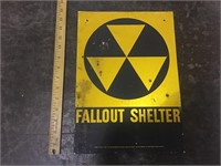 METAL FALLOUT SHELTER SIGN