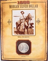 Coin 1888 Morgan Silver Dollar Bill Pickett