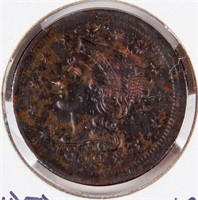 Coin 1852 Large Cent Braided Hair XF