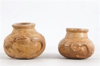 Pair of rare Mayan miniature poison pots