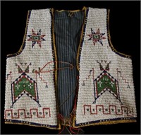 Antique Lakota Sioux beaded vest
