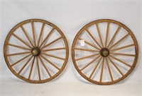 Pair of Antique Wagon Wheels