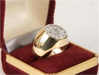 14 kt diamond Men's ring