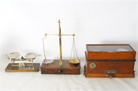 Three small Antique scales