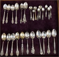 Collection of 26 Sterling Demitasse & Salt spoons