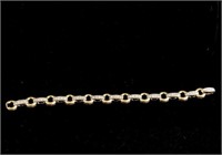 14kt gold Chanel Style bracelet w diamonds