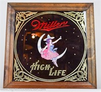 Vintage Miller High Life Bar Mirror Sign