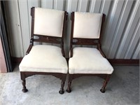 Pair of victorian parlor chairs