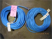 2 NEW blue, lighted end, extension cords,