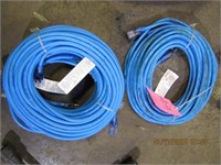3 NEW blue, lighted end, extension cords,