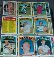1972 Topps Baseball Card Lot.