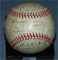 Dizzy Dean Autographed Baseball, PSA EX5
