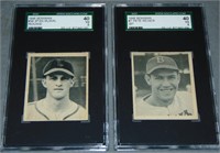 1948 Bowman Lot of Two Graded. Musial.