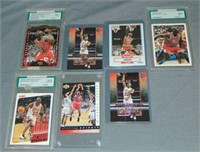 Michael Jordan Basketball Card Lot, Some Graded