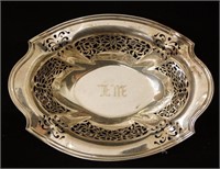 Antique Sterling Pierced oval bowl Hallmarked