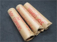3 Rolls of Uncirculated Canada 1965 Pennies