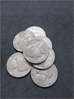 Lot of 7 US War Nickels 35% Silver