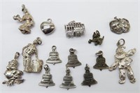 (14) Sterling & Silver Charms