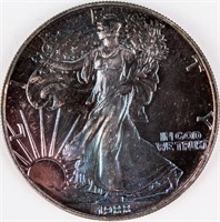 Coin 1988 American Silver Eagle Unc.  Toned