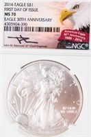 Coin 2016  American Silver Eagle MS70