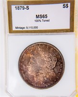 Coin 1879-S Morgan Silver Dollar PCI MS65