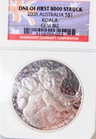 Coin 2008 Australia $1 Silver NGC Gem BU