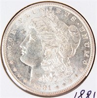 Coin 1881-S  Morgan Silver Dollar Uncirculated