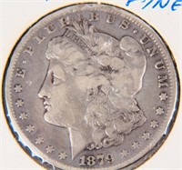 Coin 1879-CC Morgan Silver Dollar in Fine