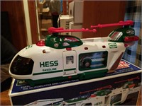 2001 Hess helicopter with motorcycle & cruiser