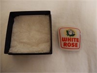 WHITE ROSE PIN