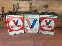 3 x Valvoline 1 gallon tins