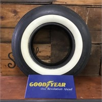 Good Year tyre stand & whitewall tyre