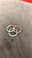 Set of three sterling ring