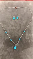 Sterling turquoise set