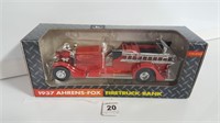 1937 Ahrens-Fox Firetruck Coin Bank ERTL