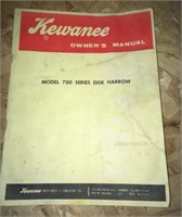KEWANEE OWNERS MANUAL MODEL 700 SERIES DISK HARROW