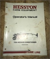 HESSTON 1150 MOWER CONDITIONER OPERATORS MANUAL