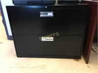 Black 2 Drawer File Cabinet - 3' x 19 x 28