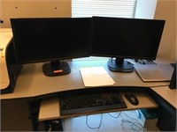 Pair of Monitors & Keyboard