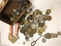 BOX OF ASSORTED COINS