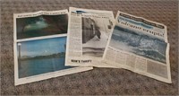 3 Vintage 1980s Mt. St. Helens Local Papers