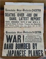 2 Pre Pear Harbor Bombing Newspapers