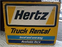 Metal Hertz Truck Rental Sign