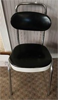 Black Padded Metal Chair