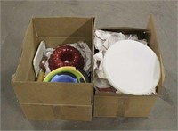 (2) Boxes of Tupperware & Other Household Dishes