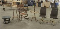 (2) Office Chairs, Rocking Chair, Foot Rest,