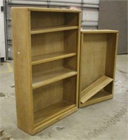 (2) Wood Bookshelves, Approx 30"x10"x48"
