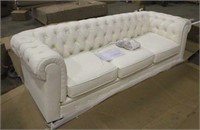 Unused White Leather Couch -Freight Damaged-